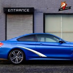 2pcs Auto Racing Sports Decoration Decals Car Side Stripe Sticker Vinyl Wrap Car Stylish Styling Sticker Car Accessories